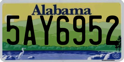 AL license plate 5AY6952