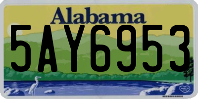 AL license plate 5AY6953
