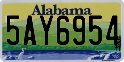 AL license plate 5AY6954