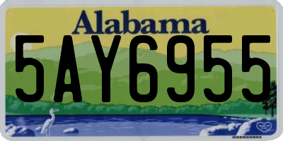 AL license plate 5AY6955