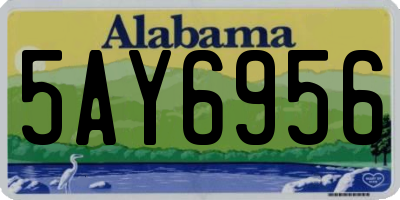 AL license plate 5AY6956