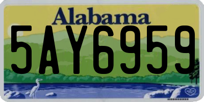AL license plate 5AY6959