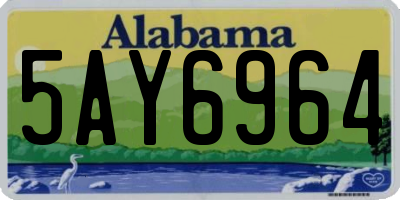 AL license plate 5AY6964