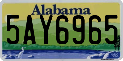 AL license plate 5AY6965