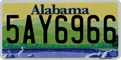 AL license plate 5AY6966