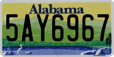 AL license plate 5AY6967