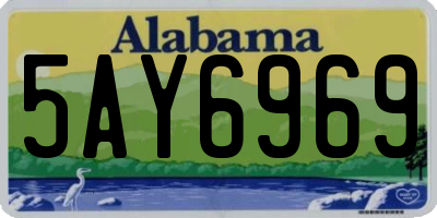 AL license plate 5AY6969