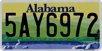 AL license plate 5AY6972