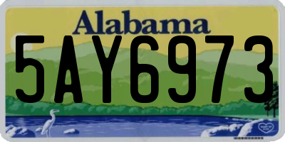 AL license plate 5AY6973