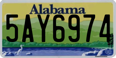 AL license plate 5AY6974