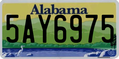 AL license plate 5AY6975