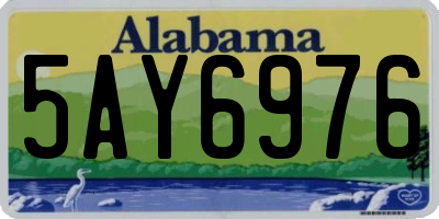 AL license plate 5AY6976