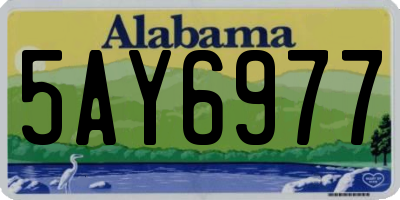 AL license plate 5AY6977