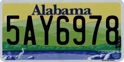 AL license plate 5AY6978