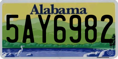 AL license plate 5AY6982
