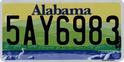 AL license plate 5AY6983