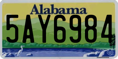 AL license plate 5AY6984