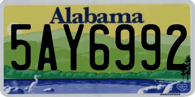 AL license plate 5AY6992
