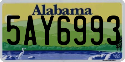 AL license plate 5AY6993