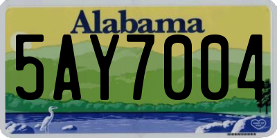 AL license plate 5AY7004