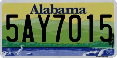 AL license plate 5AY7015