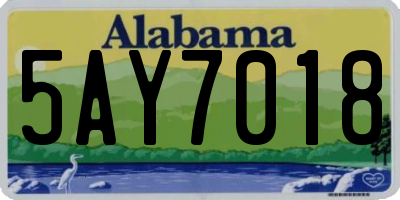 AL license plate 5AY7018