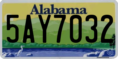AL license plate 5AY7032
