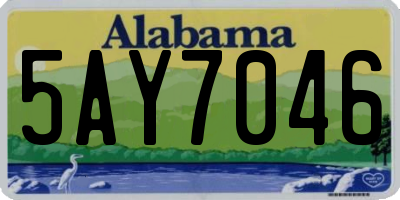 AL license plate 5AY7046
