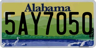 AL license plate 5AY7050