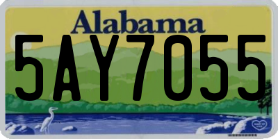 AL license plate 5AY7055