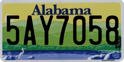 AL license plate 5AY7058