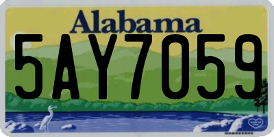 AL license plate 5AY7059