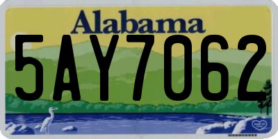 AL license plate 5AY7062
