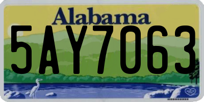 AL license plate 5AY7063