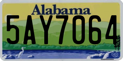 AL license plate 5AY7064