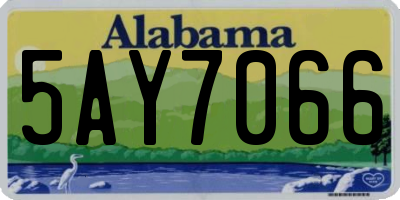 AL license plate 5AY7066