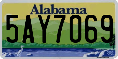 AL license plate 5AY7069