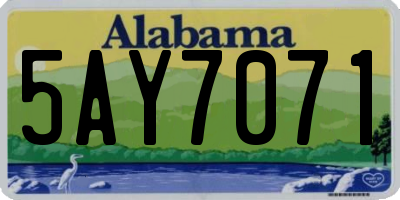 AL license plate 5AY7071