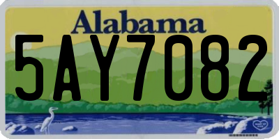 AL license plate 5AY7082