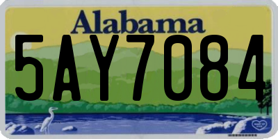 AL license plate 5AY7084