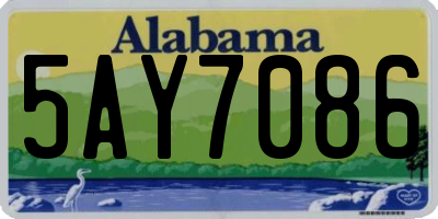 AL license plate 5AY7086