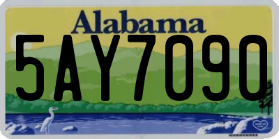 AL license plate 5AY7090