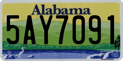 AL license plate 5AY7091