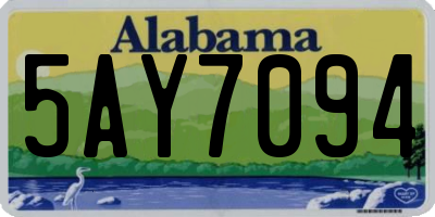 AL license plate 5AY7094