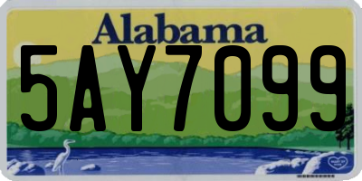 AL license plate 5AY7099