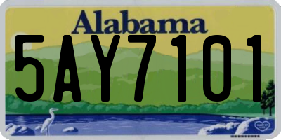 AL license plate 5AY7101