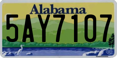 AL license plate 5AY7107