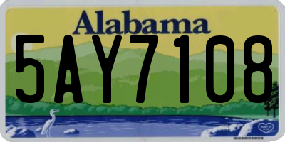 AL license plate 5AY7108