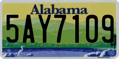 AL license plate 5AY7109