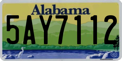 AL license plate 5AY7112